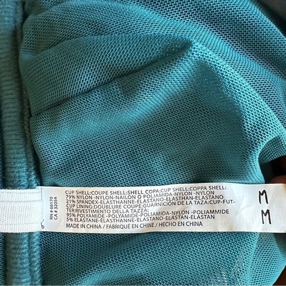 Out From Under Urban Outfitters Teal Strapless Lace Bandeau M - Picture 9 of 9